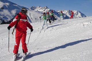 Lecciones del grupo de esquí en Valfréjus 